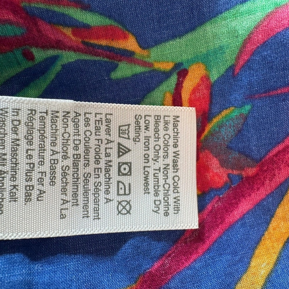 J.Crew Re-Imagined Tropical Floral Tassel Swim Cover Up Blue XXS - Picture 8 of 8